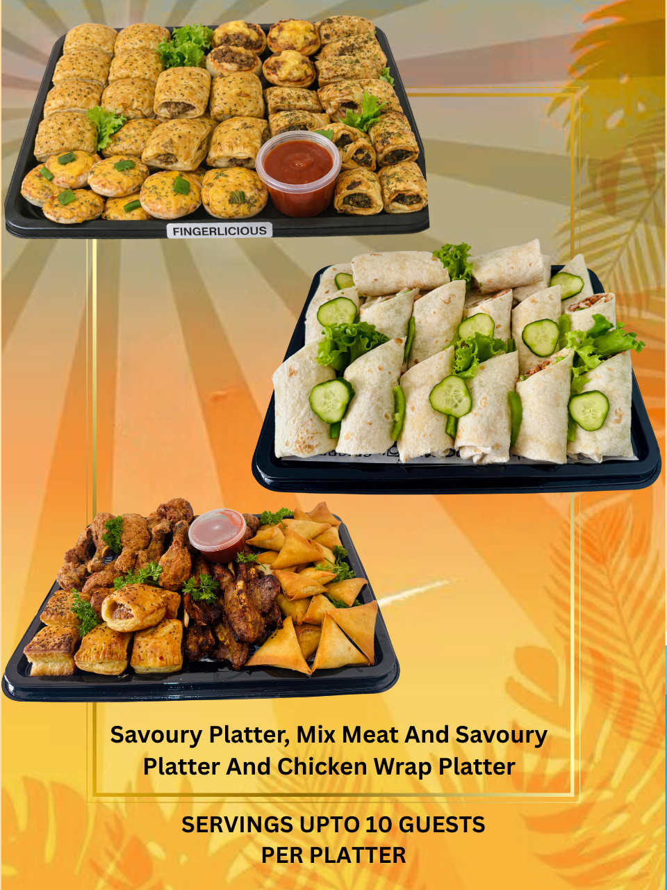 Savoury, Mix Meat And Savoury Platter And Chicken Wrap Platter Combo 5