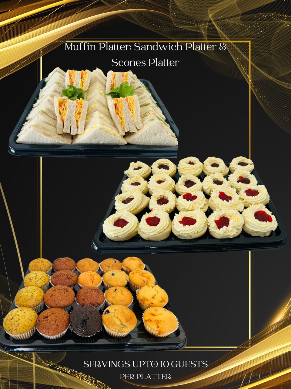 (Muffin, Sandwich & Scones Platter Combo 1)